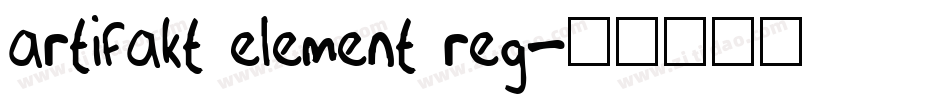 artifakt element reg字体转换